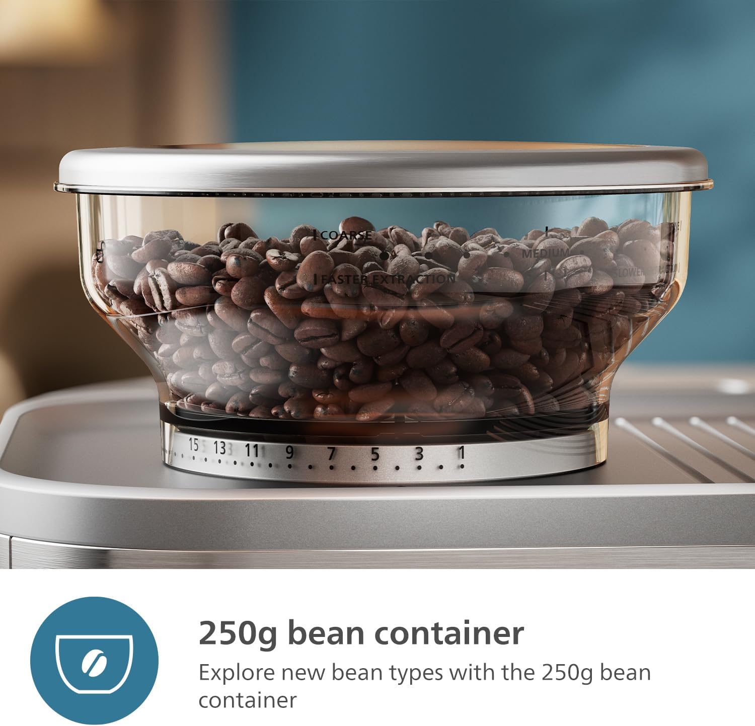 PHILIPS Barista Brew Semi Automatic Espresso Machine - Single & Double Espresso + Americano Button, 250g Bean Container, Intuitive Guidance, Calibrated Tamping, Metal Black (PSA3218/10)