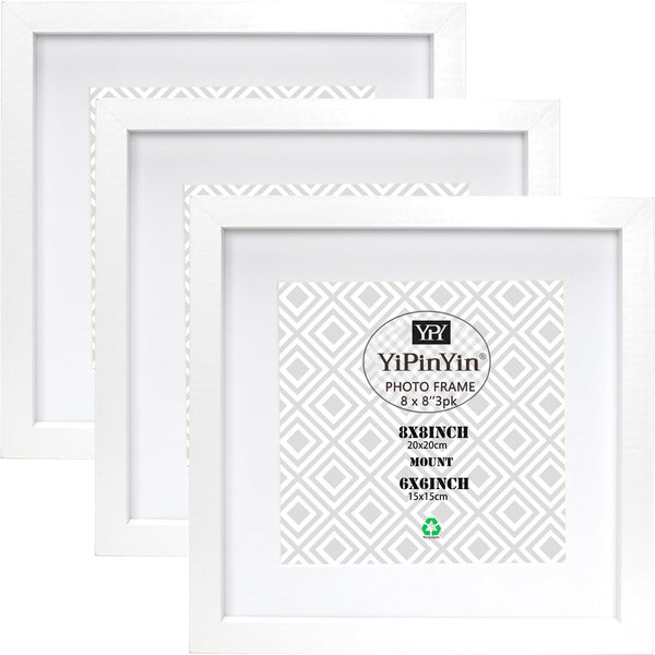 Black 50x70cm Boxed Picture Frames Set of 3 with Mounts for 40x60cm, 70x50cm poster frame with Acid Free mount for 40x60cm photo (Black 3Pack)