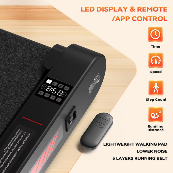 Lysole 4 in 1 Walking Vibration Pad, Under Desk Treadmill, 4 Vibration Modes, Portable Vibration Walking Pad for Homes and Offices