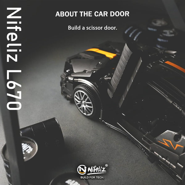 L670 Sports Car MOC Building Blocks, Adult Collectible Model Set, 1:14 Scale Construction Toy (1337 Pcs)