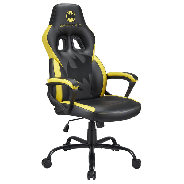 Subsonic Joker - Gaming chair or office chair, adult gamer chair, comfortable seat, integrated headrest, adjustable armrests and height, ergonomic backrest - Black