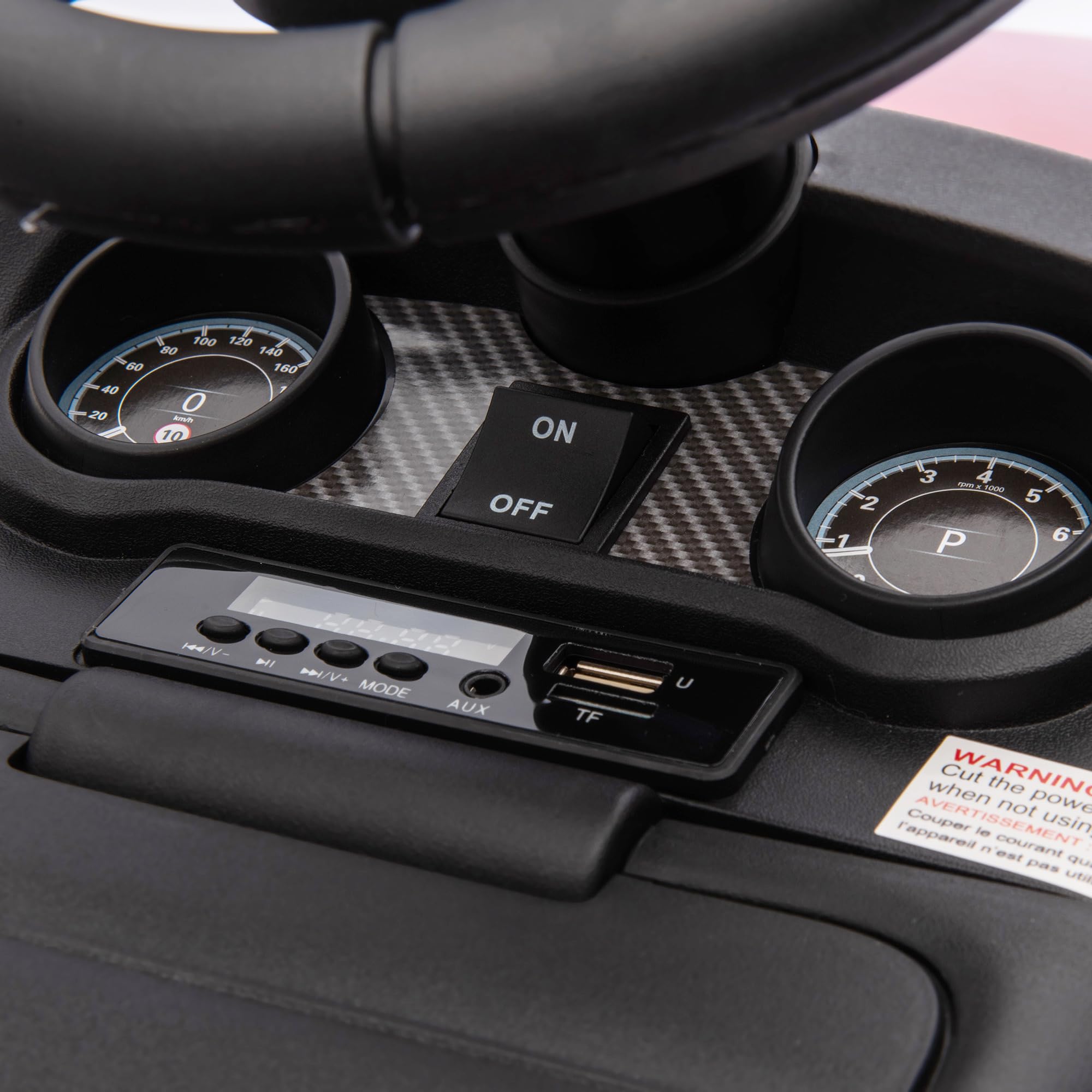 AIYAPLAY Land Rover Licensed 6V Kids Electric Ride On Car, 2-in-1 Sliding Car, Battery Powered Car with Headlights, Music, Horn, for 18-60 Months, White