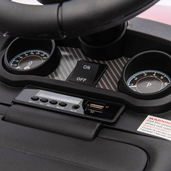 AIYAPLAY Land Rover Licensed 6V Kids Electric Ride On Car, 2-in-1 Sliding Car, Battery Powered Car with Headlights, Music, Horn, for 18-60 Months, White