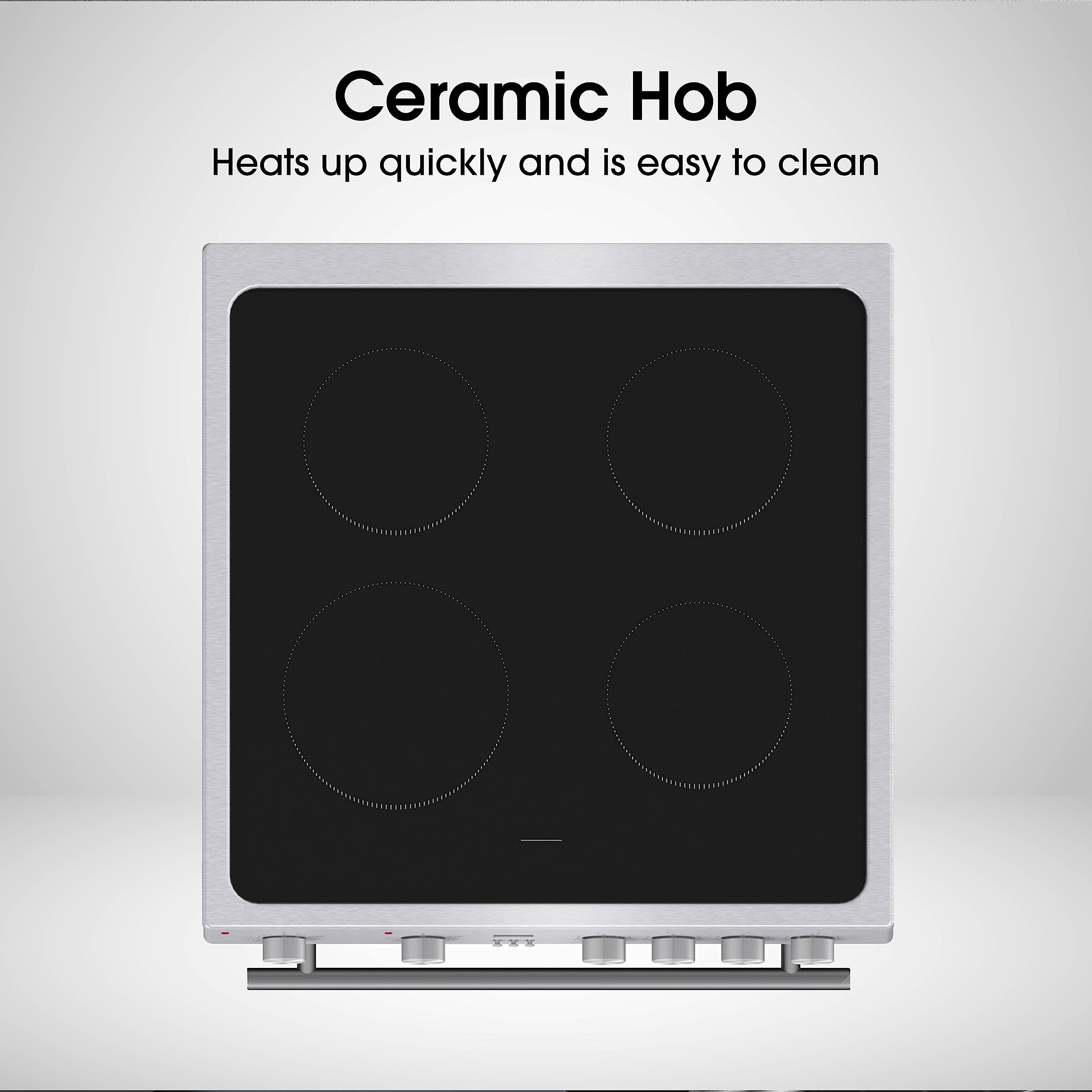 Hisense HDE3211BBUK 60cm Electric Cooker with Ceramic Hob-Black , A Rated Double Oven