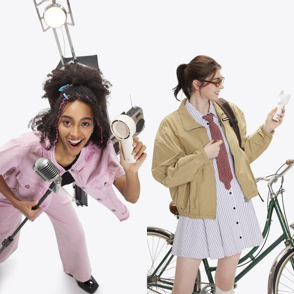 JISULIFE Portable Handheld Turbo Fan [18H Max Cooling Time], 6000mAh USB Rechargeable Personal Battery Operated Lash Small Pocket Fan with 5 Speeds for Travel/Outdoor/Home/Office - Black