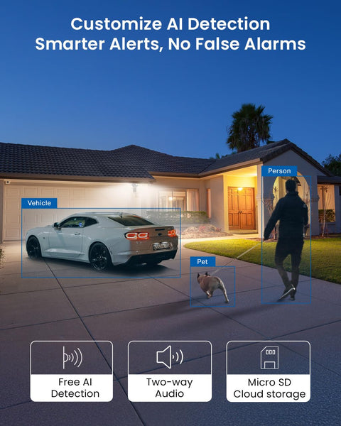 Tapo TC82 KIT 2K 3MP Battery Solar Security Camera Outdoor, Maintenance-free, Colour Night Vision, Outdoor Camera No Monthly Fee, Smart Person Detection, IP65, Works with Alexa & Google