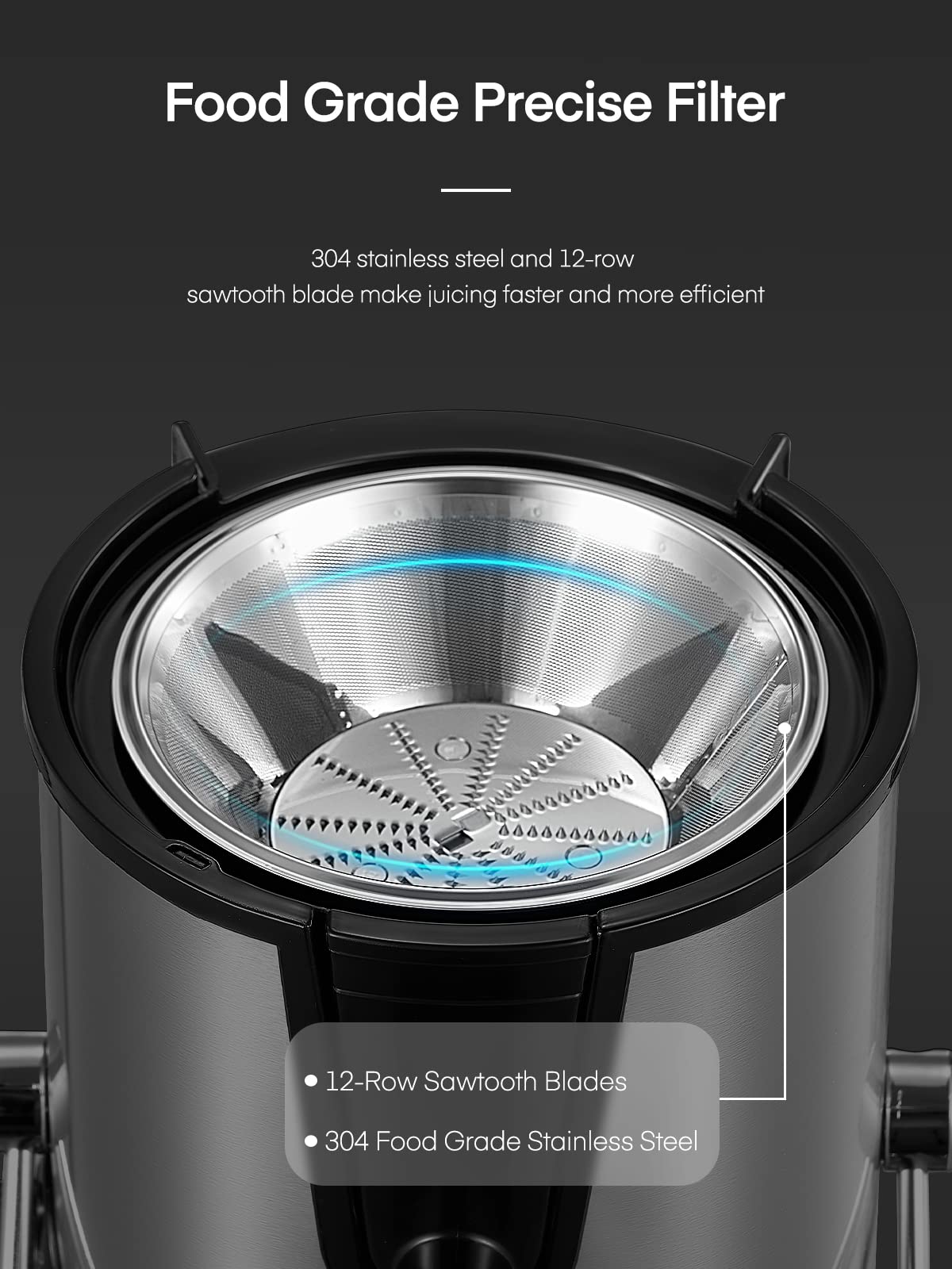 Juicer Machines, FOHERE Centrifugal Juicer Extractor Max Power 800W,Large 3 Feed Chute for Whole Fruit and Vegetables,3 Speed Control, 400w