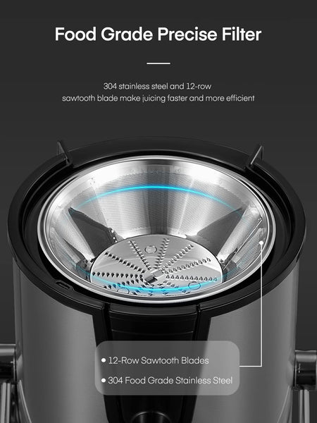 Juicer Machines, FOHERE Centrifugal Juicer Extractor Max Power 800W,Large 3 Feed Chute for Whole Fruit and Vegetables,3 Speed Control, 400w