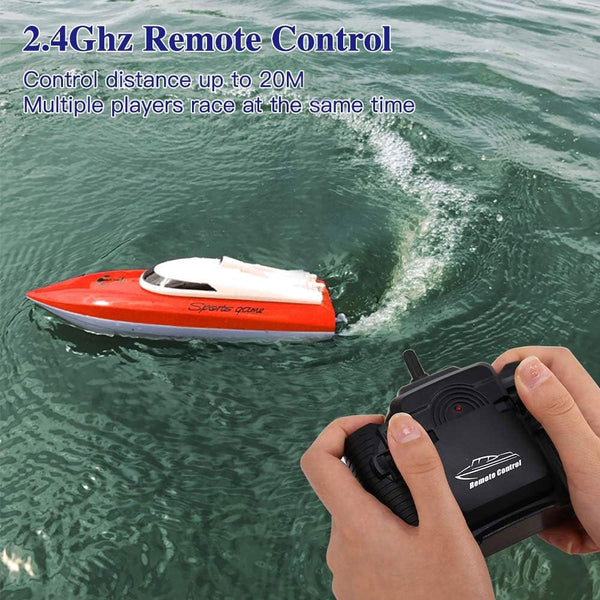 SZJJX RC Boat, Remote Control Boats for Lake/Pool/Pond, 2.4 GHz High Speed Mini Boats, Outdoor Adventure Electric RC Racing Boats for Adults & Kids-Blue