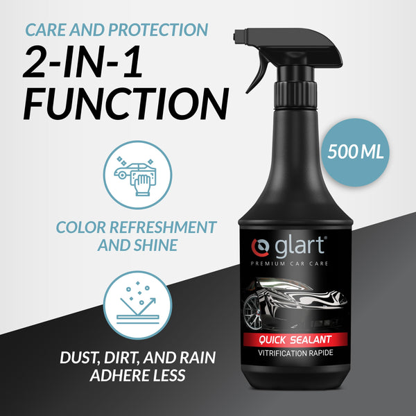 Glart Premium Invisible Car Glass Cleaner 500ml, for Windows, Rain, Glass Polish, Screen Wash