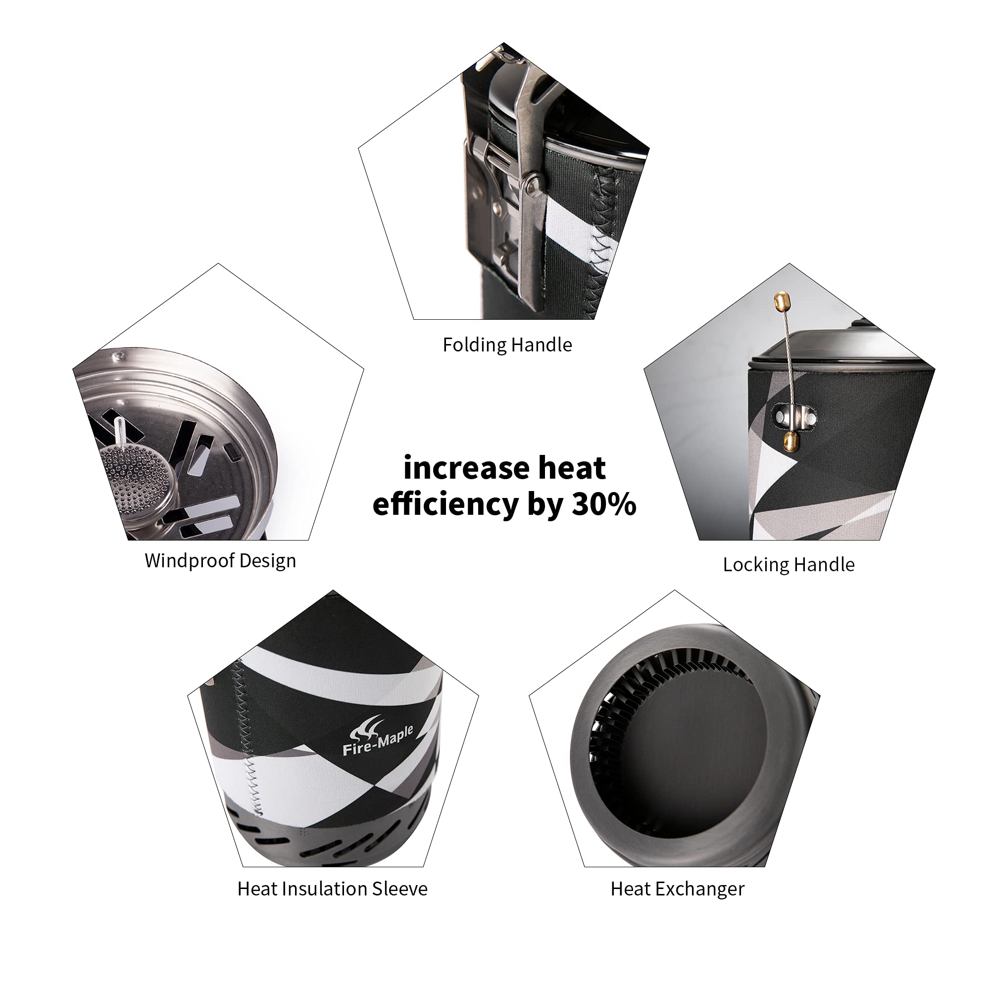 Fire-maple FMS-X2 Personal Cooking System Outdoor Hiking Camping Equipment Oven with Piezo Ignition POT Support & Stand for Outdoor Acitivities- Portable Propane Gas Stove Burner