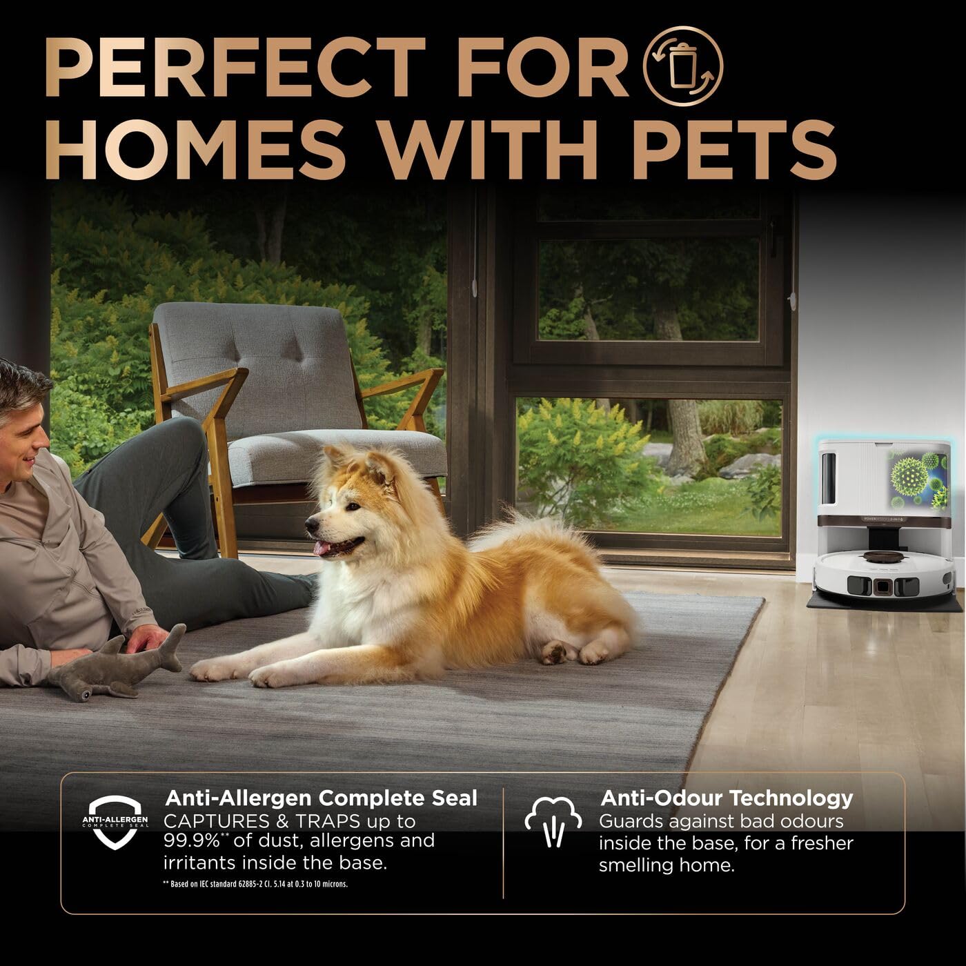 Shark PowerDetect 2-in-1 Robot Vacuum & Mop, NeverTouch Pro 60-Day Self Empty, Self-Refill and Self-Clean Robot Vacuum with 3D & LiDAR Navigation, NeverStuck Obstacle Bypass, WiFi/App White