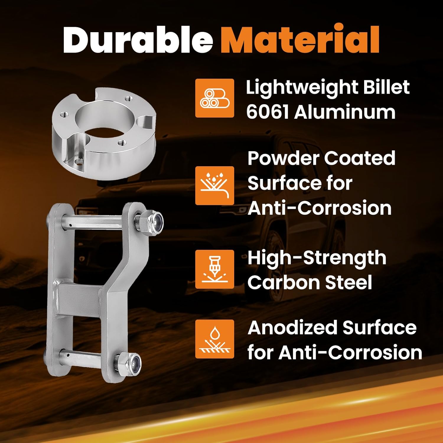 maXpeedingrods Lift Kit For Nissan Navara D40 2.5" Strut Spacers and 2" Rear Extended Shackles