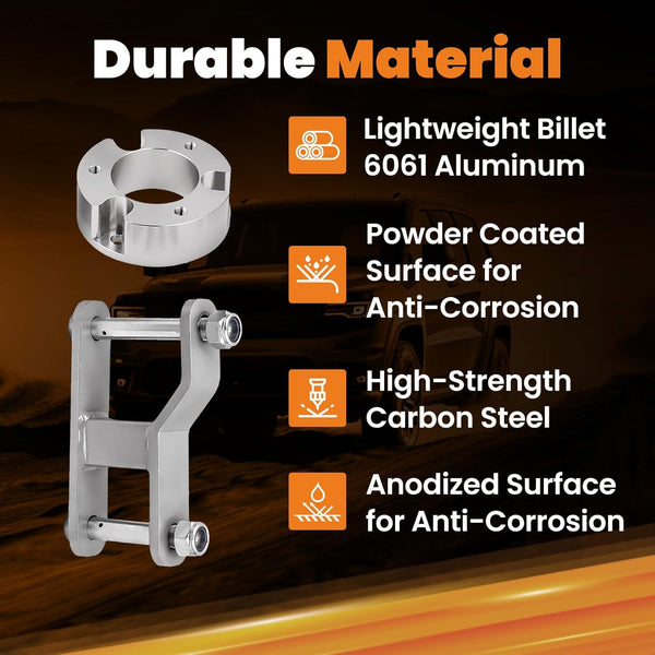 maXpeedingrods Lift Kit For Nissan Navara D40 2.5" Strut Spacers and 2" Rear Extended Shackles