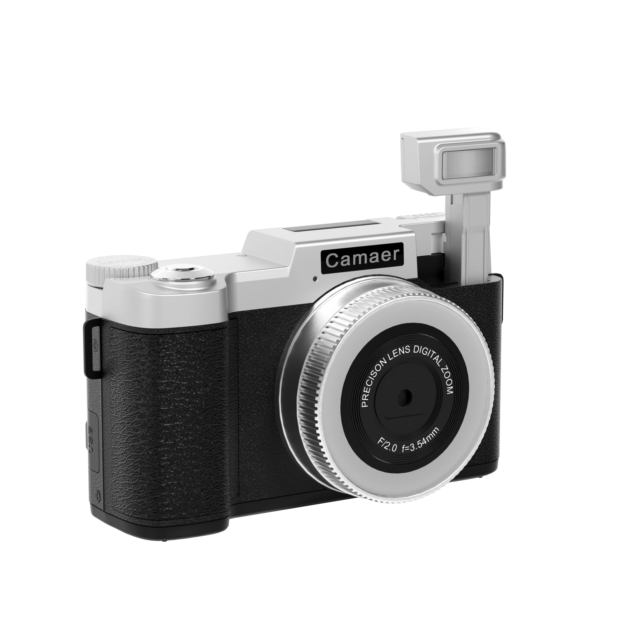 Digital Camera,4K 64MP Cameras for Photography with Beauty Light 180°flip Screen Compact Vlogging photo Camera, 18 Digital Zoom, Adjustable Flashlight