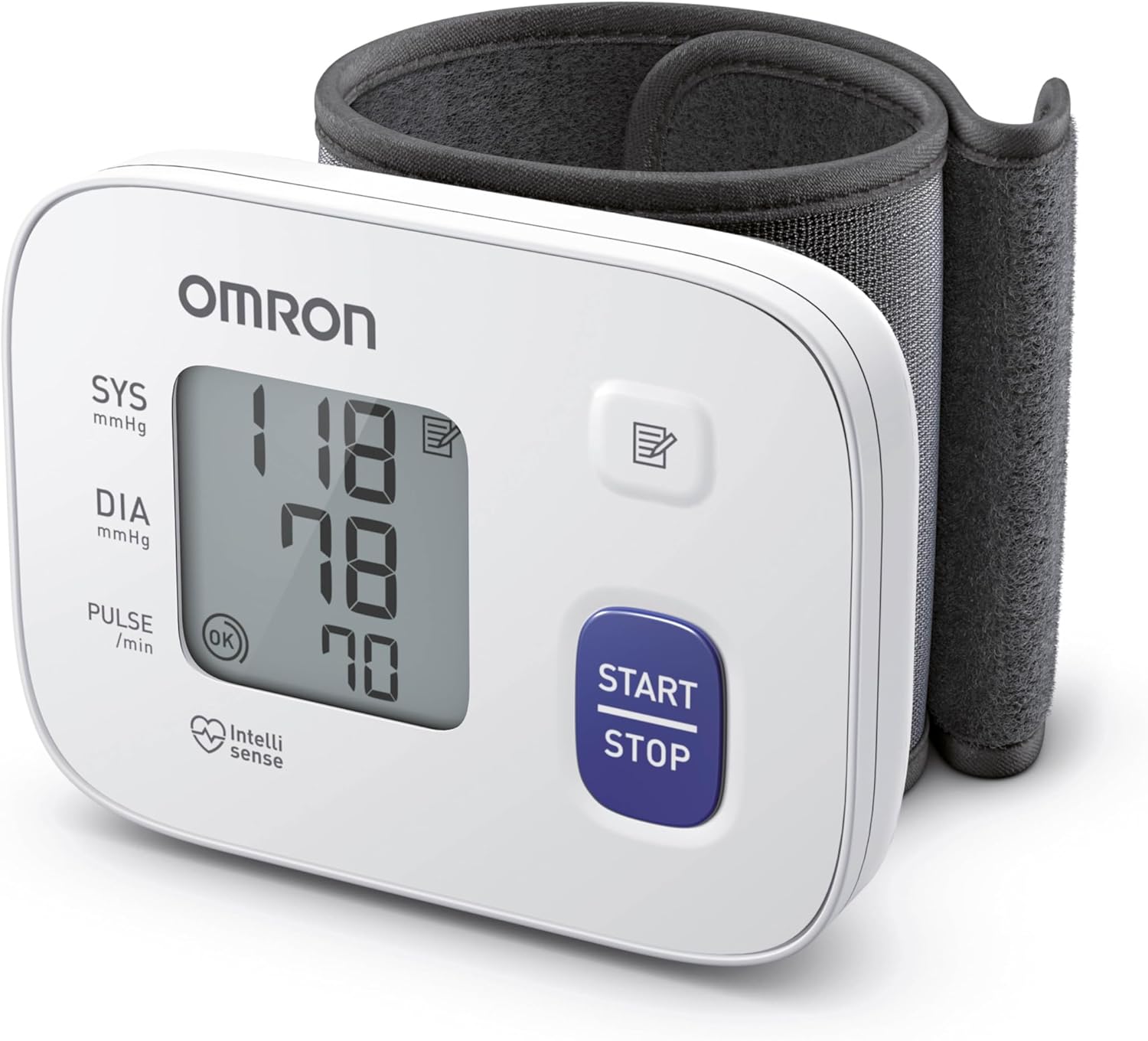 OMRON RS1 Automatic Wrist Blood Pressure Monitor, clinically validated, Blood Pressure Machine with Preformed Cuff 13.5-21.5 cm, Accurate Measurement, Cuff Wrap Guide