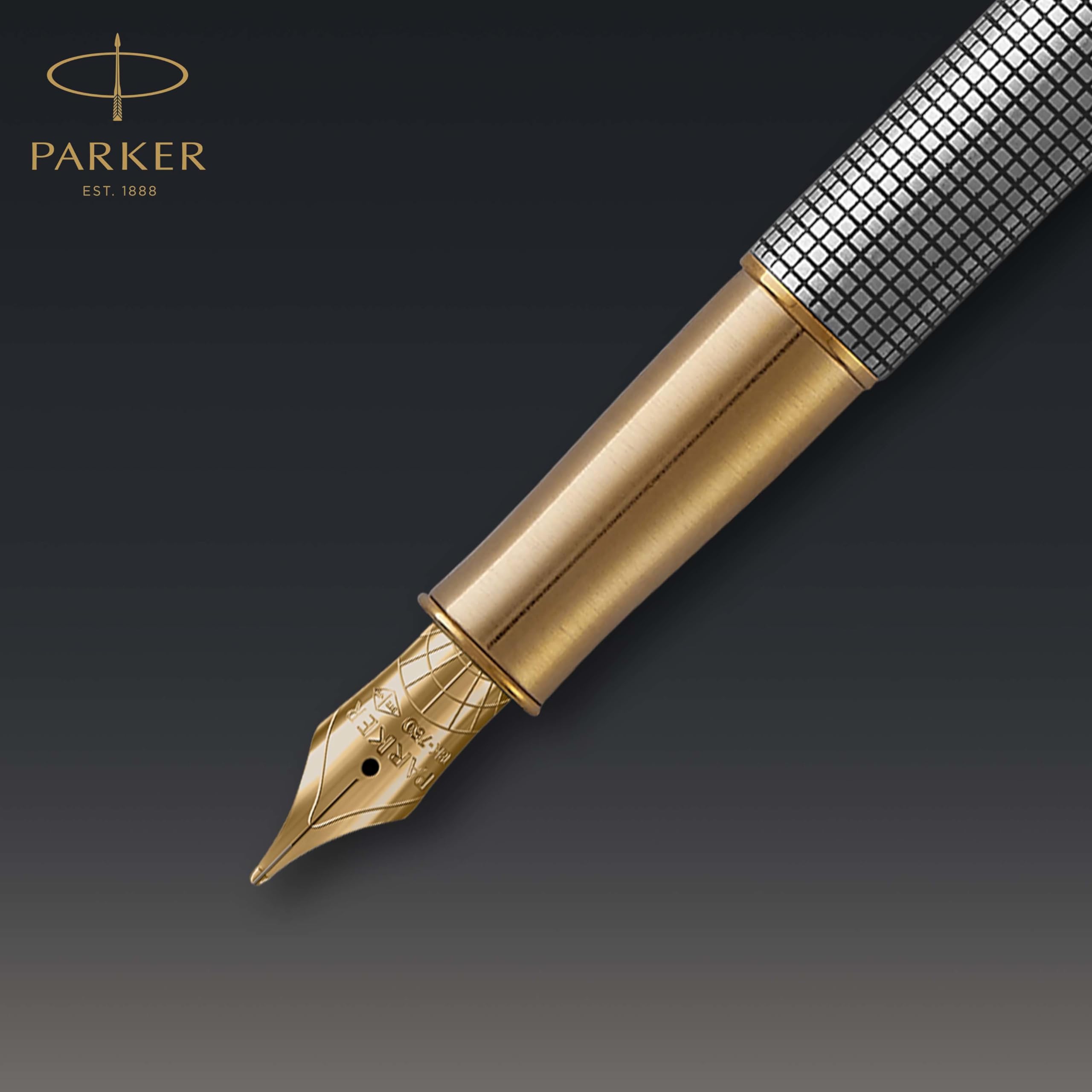 Parker Sonnet Ballpoint Pen | Stainless Steel with Gold Trim | Medium Point | Handwriting Pens & Stationery Supplies | Black Ink | Gift Box