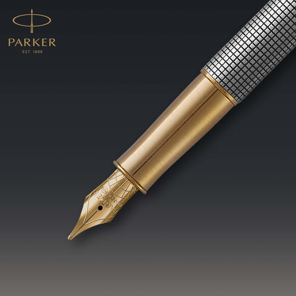 Parker Sonnet Ballpoint Pen | Stainless Steel with Gold Trim | Medium Point | Handwriting Pens & Stationery Supplies | Black Ink | Gift Box