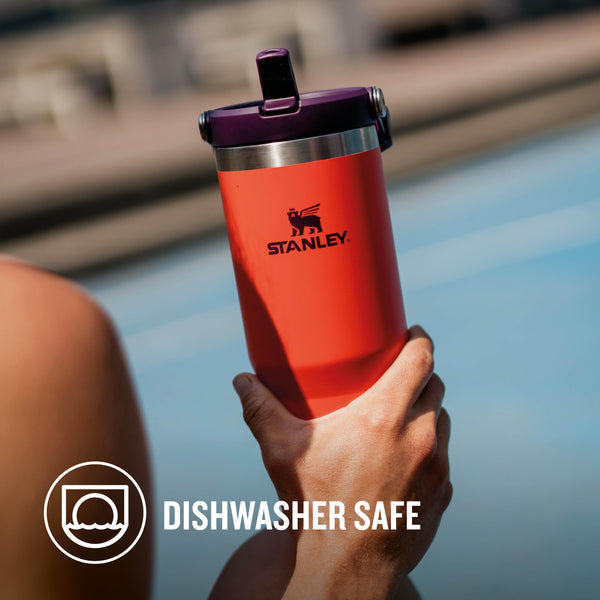 Stanley Flip Straw Tumbler 1.0 Water Bottle With Straw 0.89L - Keeps Cold For 12+ Hours - Easy To Carry - Dishwasher Safe - Stainless Steel Thermal Flask - BPA-Free Travel Mug - Navy