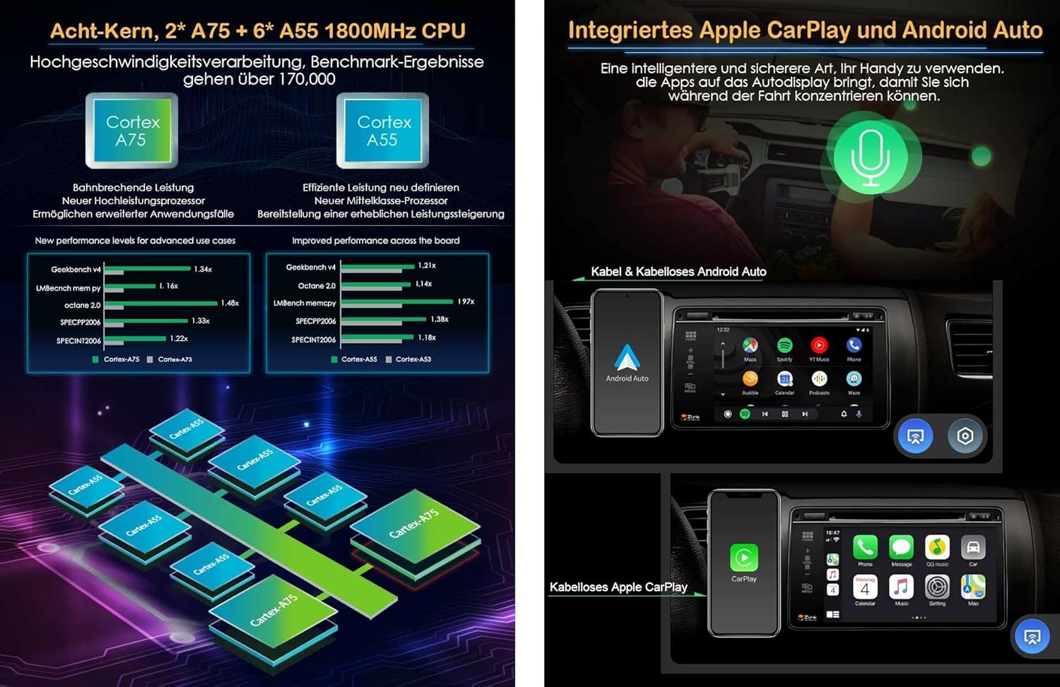 Erisin 7 inch 8-Core 4GB+64GB Android 13 Car Stereo Sat Nav For VW Polo Passat Golf MK5 MK6 Caddy EOS Seat Skoda CarPlay Android Auto DSP DAB+ Bluetooth GPS OPS WIFI 4G DVR CD Player Head Unit