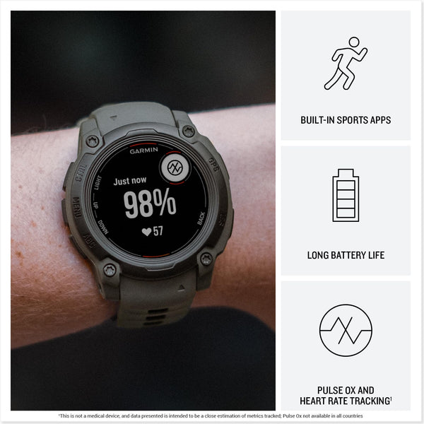 Garmin Instinct E GPS 45mm Smartwatch, Rugged watch with essential smart features, Built-in Sports Apps, Supertough Design Features, up to 16 days Battery Life, Electric Lime