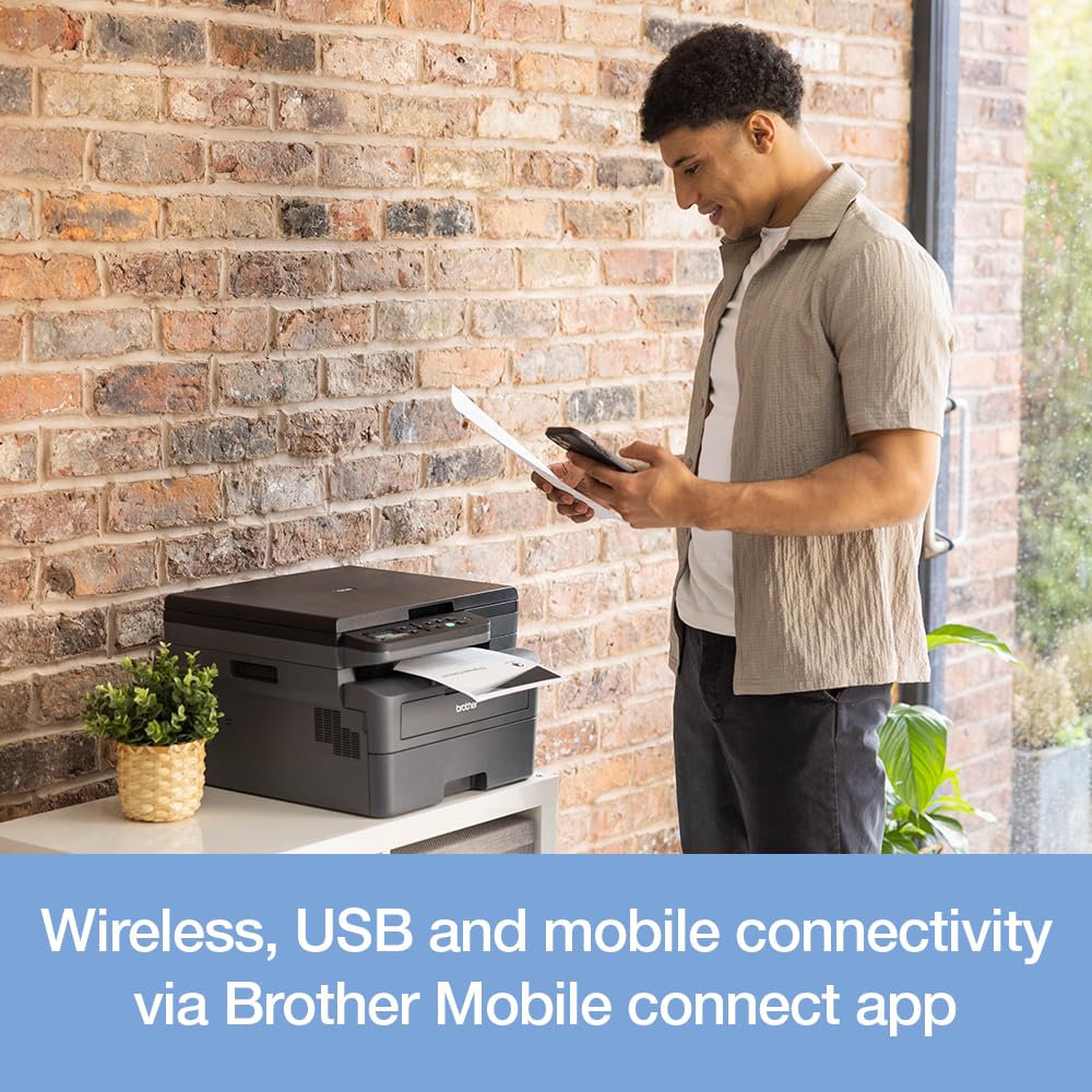 Brother DCP-L2620DW 3-in-1 Mono Laser Printer |Print, copy & scan|Automatic 2-sided print |A4|UK Plug