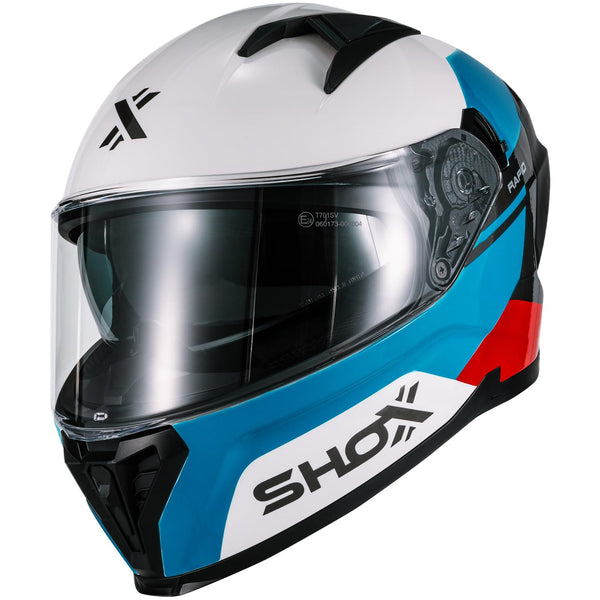 Shox Rapid Turbo Motorcycle Helmet ECE 22.06 Approved Unisex Full Face Street Motorbike Protective Crash Lid for Sport Touring and Road Bike Riding