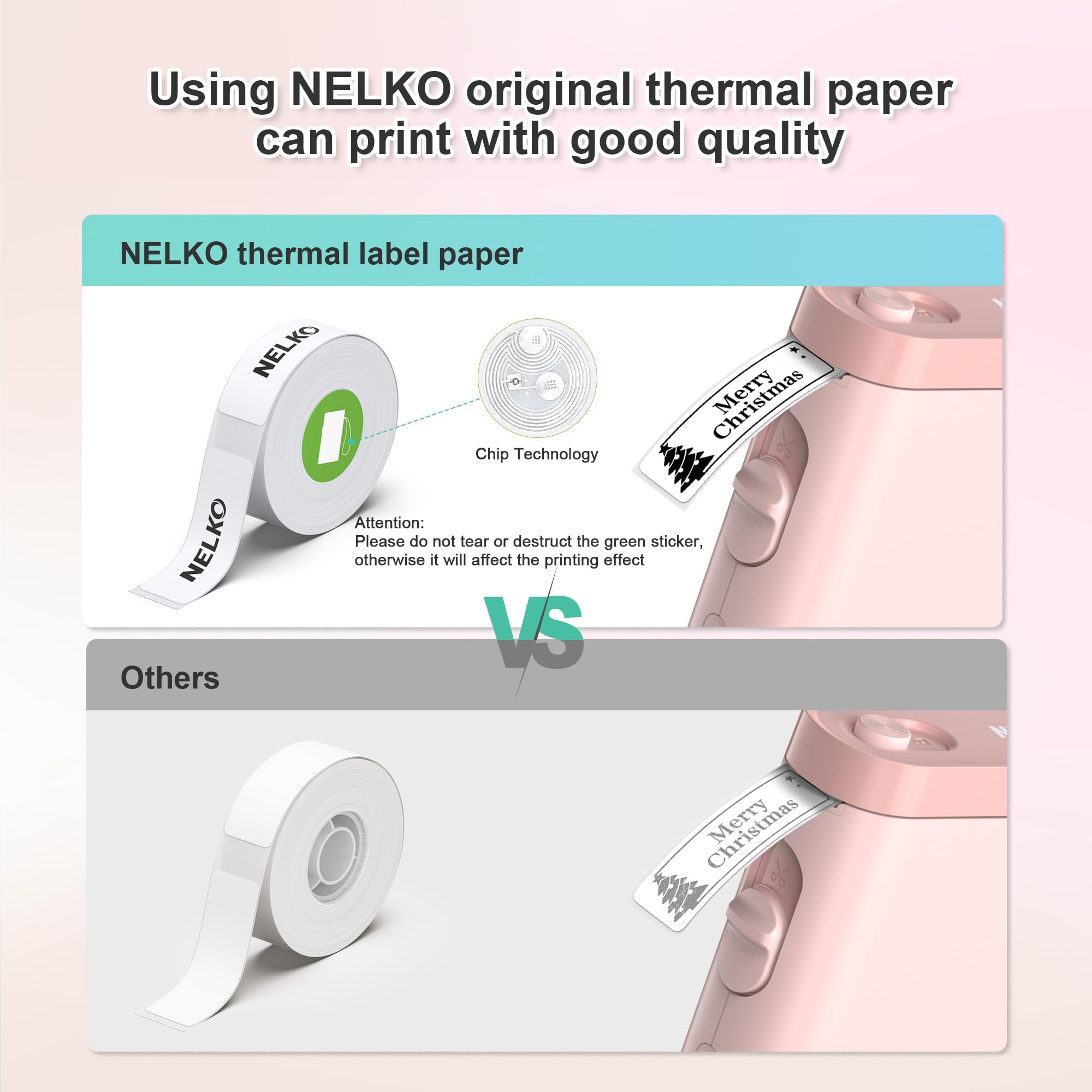 Nelko Label Maker Machine with Tape, P21 Portable Bluetooth Label Printer, Wireless Handheld Sticker Maker Mini Label Makers with Multiple Templates for Organizing Storage Barcode Office, White 1 pack