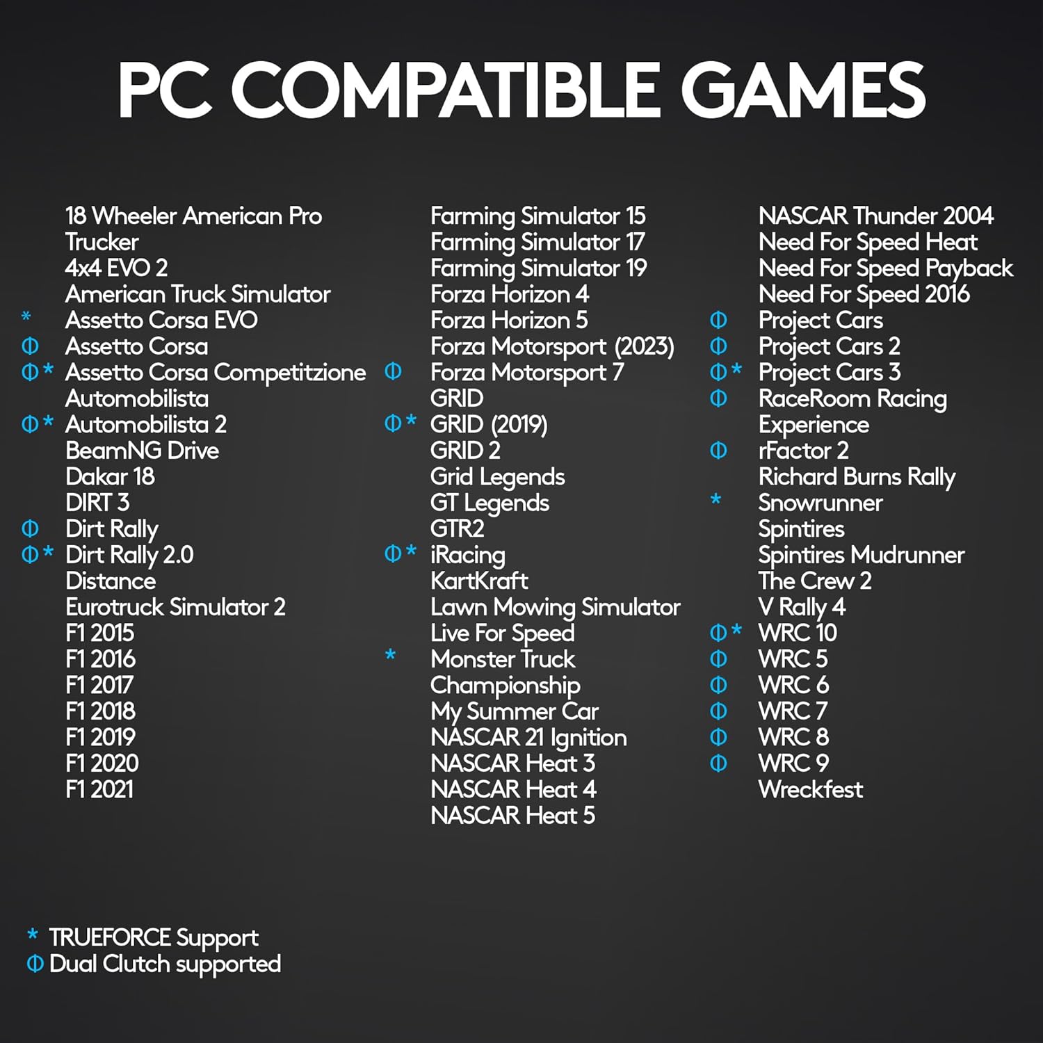 Logitech G G923 Racing Wheel and Pedals, TRUEFORCE up to 1000 Hz Force Feedback, Responsive Pedal, Dual Clutch Launch Control, Genuine Leather Wheel Cover, for Xbox Series X|S|One, PC - Black