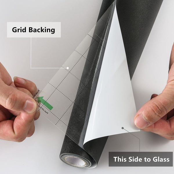 FEOMOS Total Blackout Window Film with Heat Resistant White Side Static Cling 100% Light Blocking Glass Films Cover Room Darkening Removal 60cmx300cm