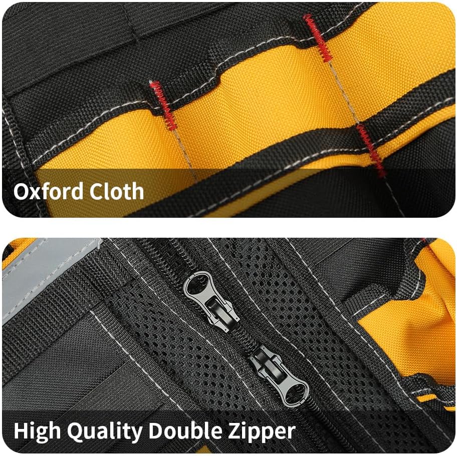WINHUNT Work Vest with Multiple Pockets, Strong Oxford Fabric Vest, Reflective Vest Tool Vest for Electrician, Carpenter, Worker