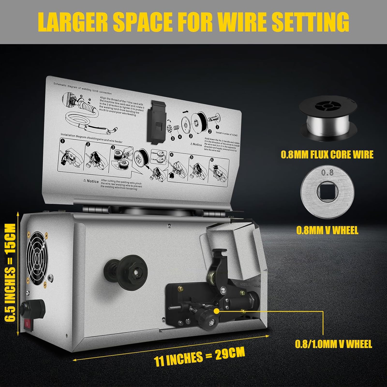 SSIMDER MIG Welder 240V Gasless MIG MMA 2 in 1 Welding Machine Flux Core Welder 220V 140Amp IGBT Inverter Welder MIG No Gas for Home DIY, Auto Repair, Metal Crafting,Best for Beginner