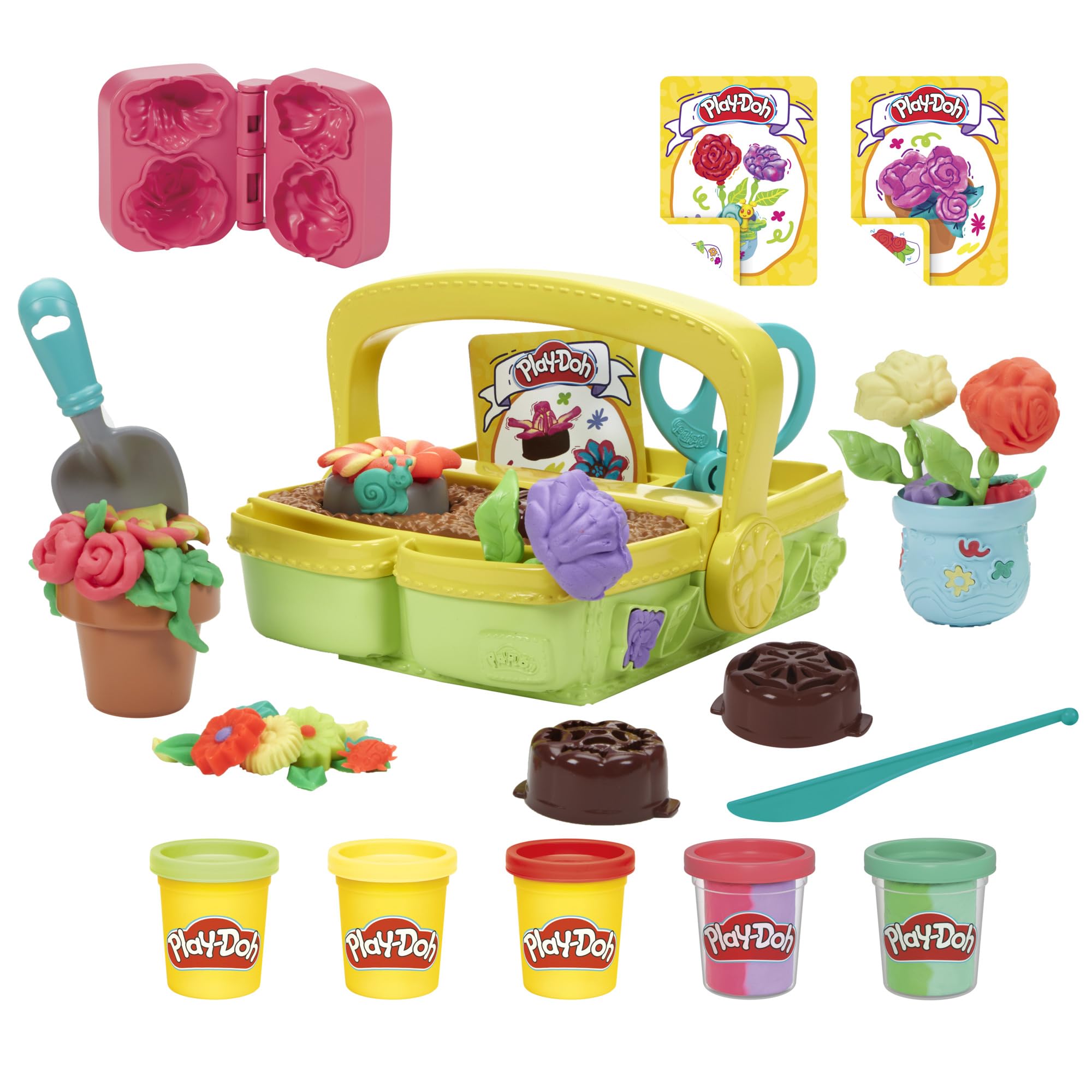 Play-Doh Blooming Flowers Playset, Creative Crafts for Toddlers, Arts and Crafts