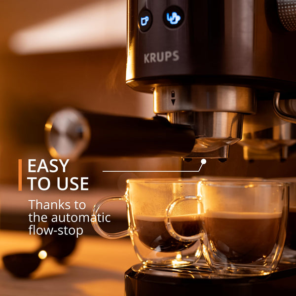 KRUPS Coffee Mill and Spice Grinder 12 Cup Easy to Use, One Touch Operation 200 Watts Coffee, Spices, Dry Herbs, Nuts Black