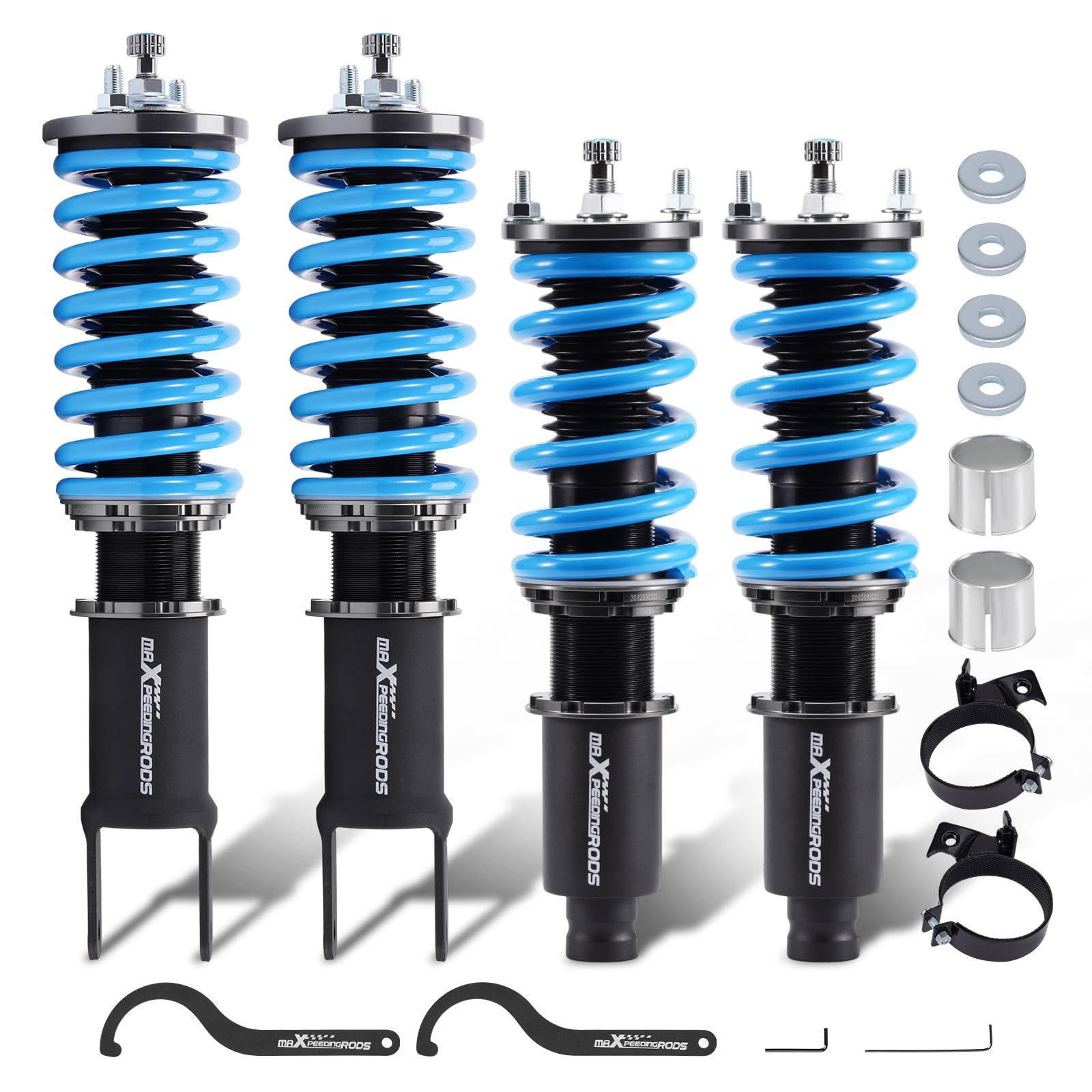 maXpeedingrods Coilovers for Honda Civic 1988-2000, for Honda CRX del Sol 1992-1995, for Acura Integra 1990-2001, 24 Levels Damper Adjustable Struts, Height Adjustable T6 Upgraded Lowering Kit