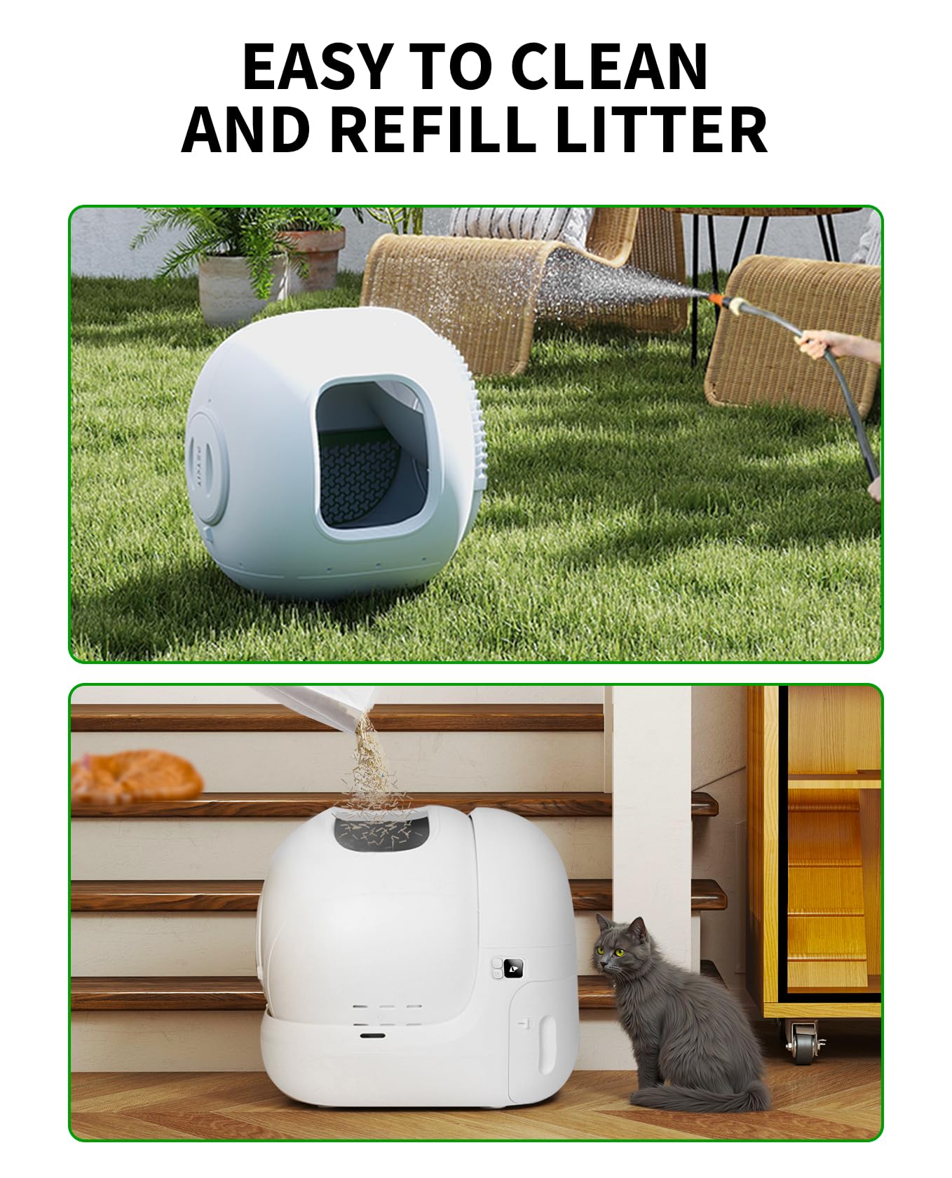 PETKIT PURA MAX 2 Self Cleaning Cat Litter Tray, App Control, 76L Extra Large Automatic Cat Litter Tray for Multi-cats, Odour Control with N50, xSecure Robot Litter Box, Includes Trash Liner