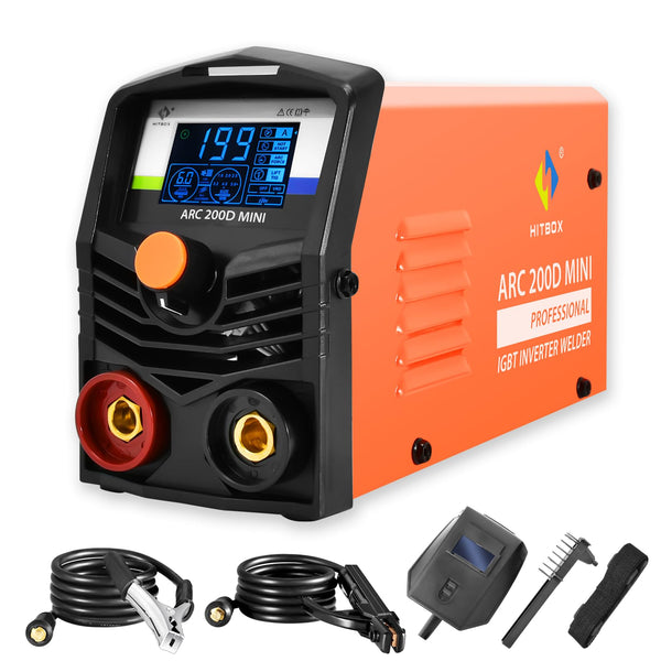 HITBOX 160A Stick Welder, 2 in 1 Lift TIG MMA ARC Welding Machine, 240V Portable Welder with Arc Force, Hot Start, Anti-Stick, LCD Digital Display, IGBT Inverter Welder for Home and Professional Use