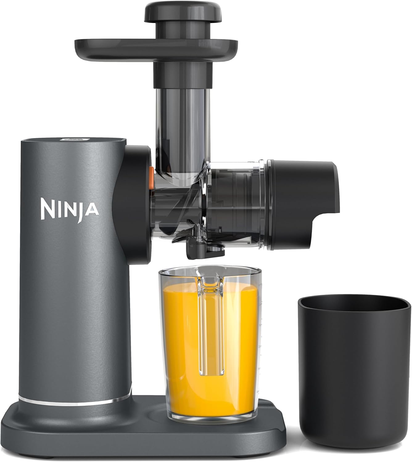 Ninja Cold Press Juicer Machine with 700ml Jug & 1.1L Pulp Container, Make Fresh Juices, Drinks & Wellness Shots, Compact, Dishwasher Safe & Removeable Parts, Grey JC151UK