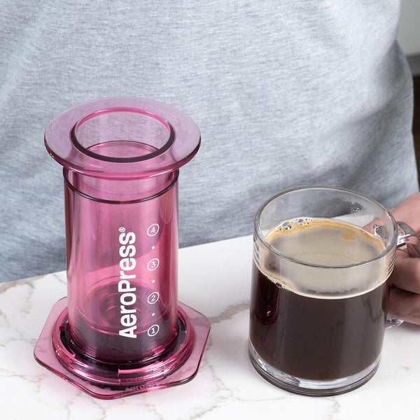 AeroPress Clear Coffee Press  3 In 1 Brew Method Combines French Press, Pourover, Espresso, Full Bodied Coffee Without Grit or Bitterness, Small