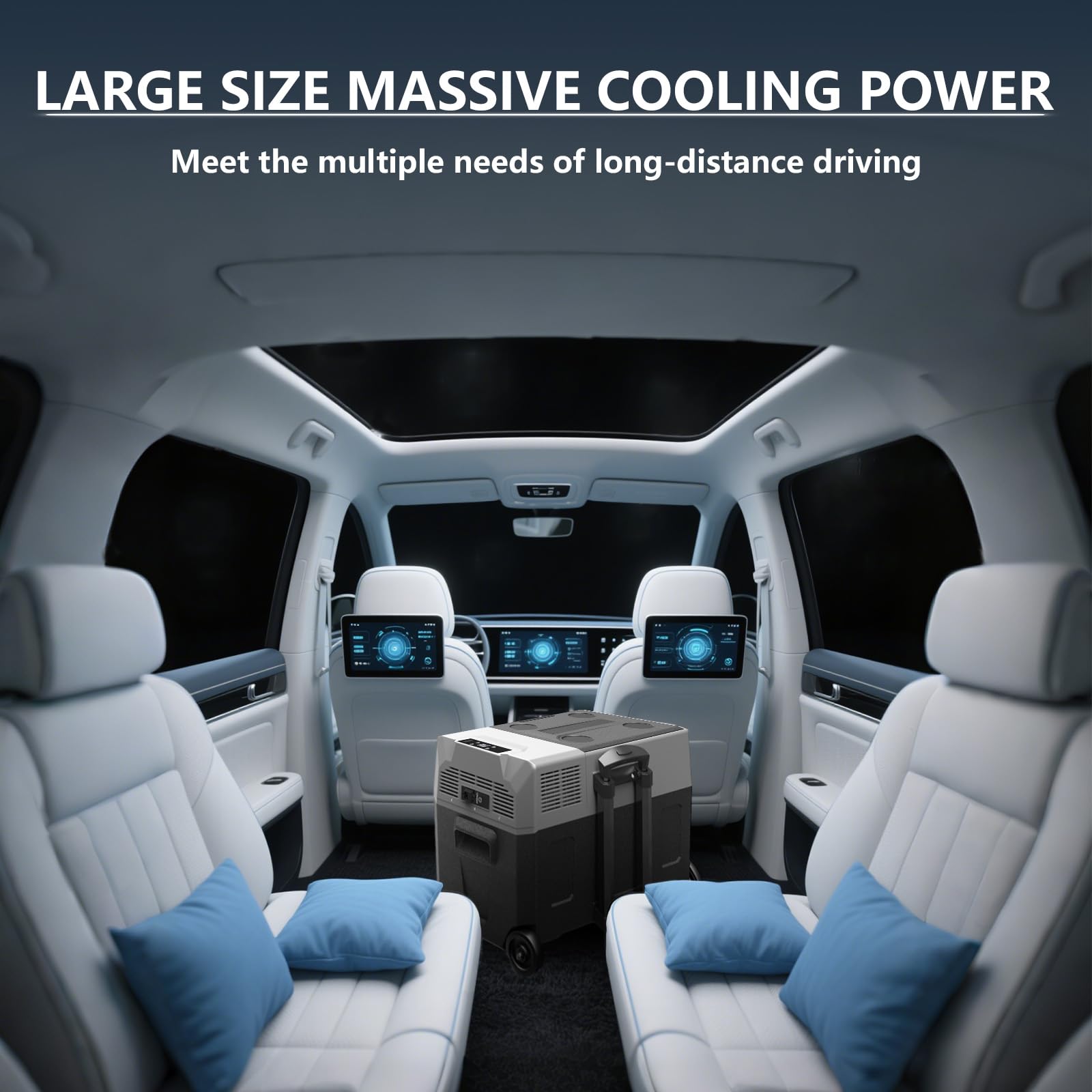 Alpicool CX30 30L Compressor Car Refrigerator, Portable Camping Fridge DC 12v Freezer for Truck, Campervan, RV, Boat, -20℃ to 20℃, with Telescopic Handle, USB Socket