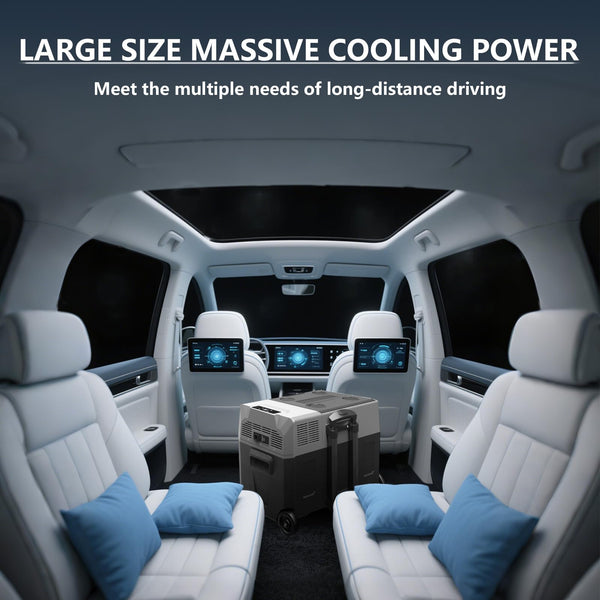 Alpicool CX30 30L Compressor Car Refrigerator, Portable Camping Fridge DC 12v Freezer for Truck, Campervan, RV, Boat, -20℃ to 20℃, with Telescopic Handle, USB Socket