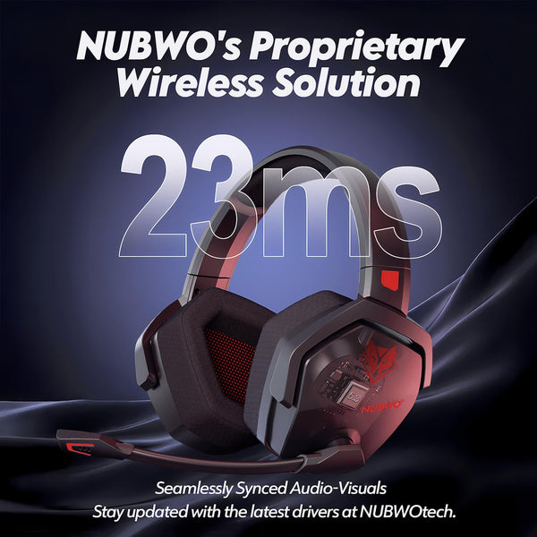 NUBWO G06 Pro Wireless Gaming Headset with Charging Station for Headset & PS5 Controller, 17ms Low Latency, 120H Battery Life, Dynamic 50mm Drivers-White (Only Compatible with PS5)