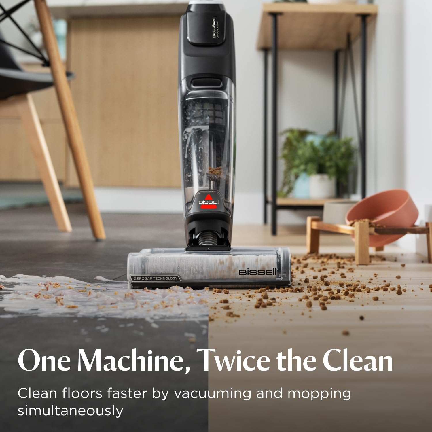 BISSELL CrossWave OmniForce, Wet and Dry Vacuum Cleaner, Powerful Floor Cleaner Machine, Multi-Surface, Cordless Vacuum Cleaner with Turbo Mode & Vacuum-Only Mode, Wet Vac up to 240m2, 69 dBA, 3912E