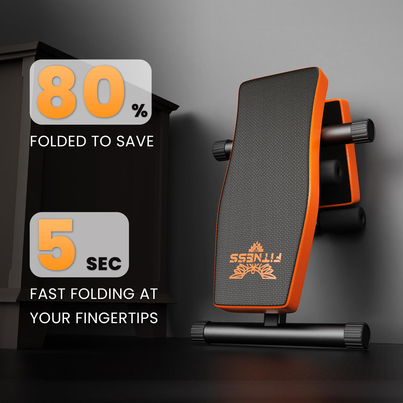 naspaluro Weight Bench Adjustable, Full Body Exercise Folding Fitness Workout Bench with 7 Positions, Exercise Bench for Weight Lifting & Sit Up Abdominal Supine Board Flat Home Gym