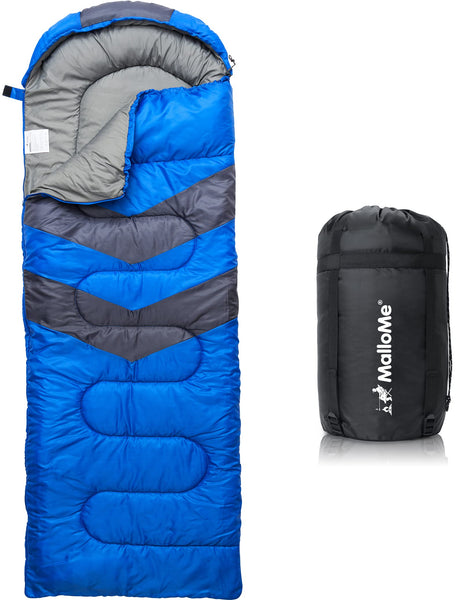 MalloMe Sleeping Bags for Adults & Kids Sleeping Bag 3-4 Season - Ultralight Backpacking Sleeping Bag Cold Weather & Warm, Lightweight Compact, Single Adult Girls Boys Winter Sleep Camping Accessories