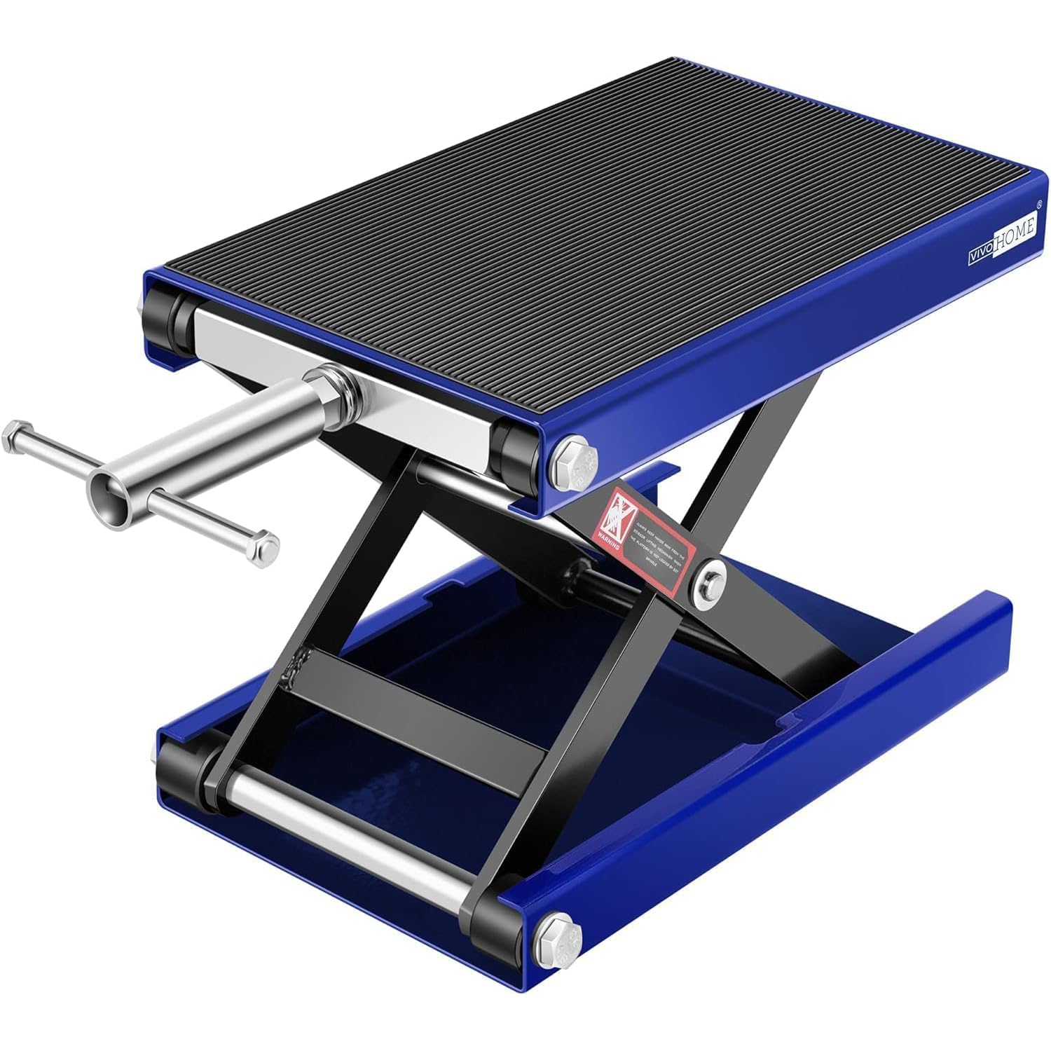 VIVOHOME Motorcycle Scissor Lift Jack Height Adjustable Heavy Duty Steel with Anti Slip Wide Deck Hoist Crank Center Stand 500KG Capacity for Motorcycles, ATVs, Dirt Bikes