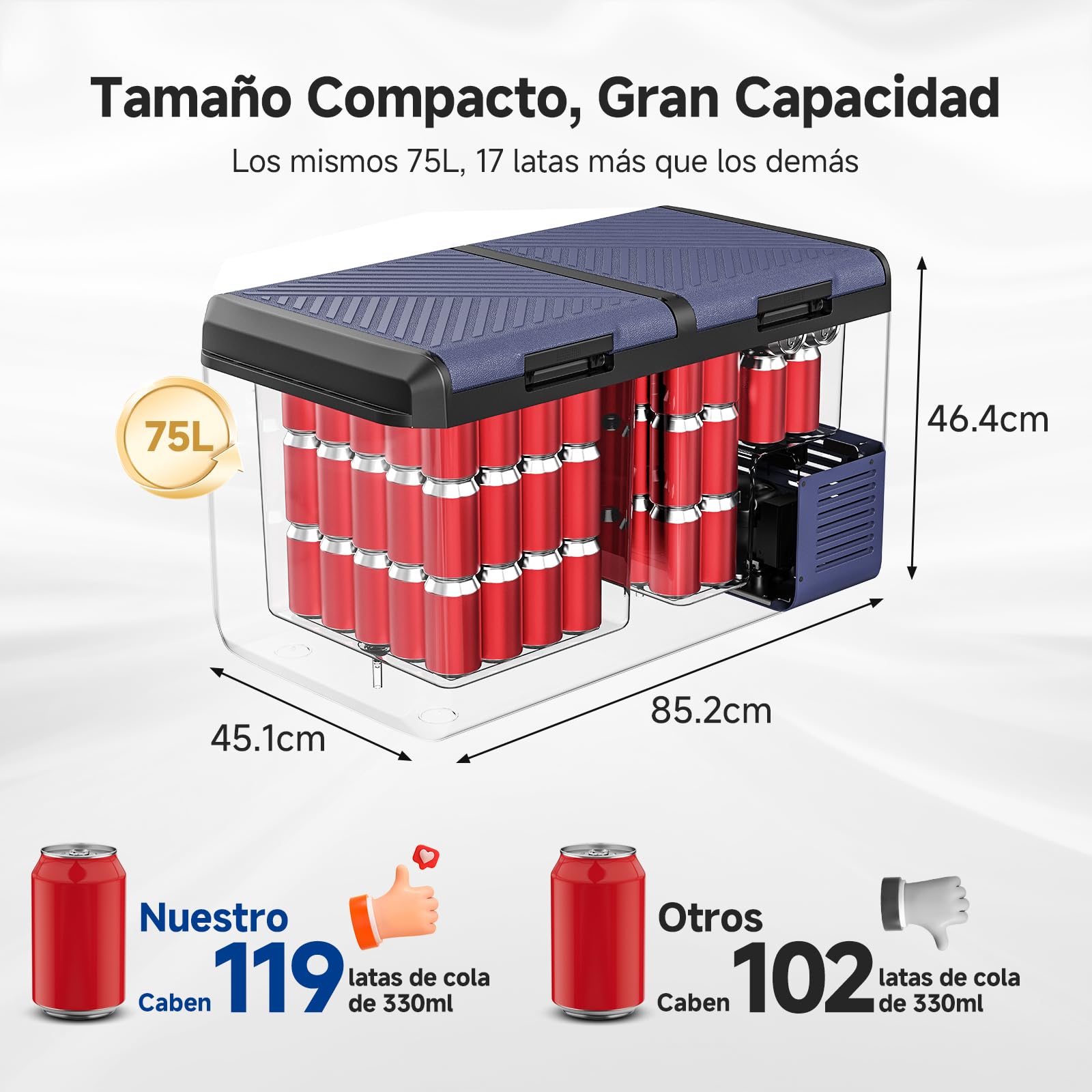 AAOBOSI 25L Car Fridge Freezer, IPX4 Waterproof Portable Compressor Camping Fridge 12V/240V, -20°C to 20°C – Ideal for Campervan, Car, Truck, Boat, Motorhome, Travel, Picnic