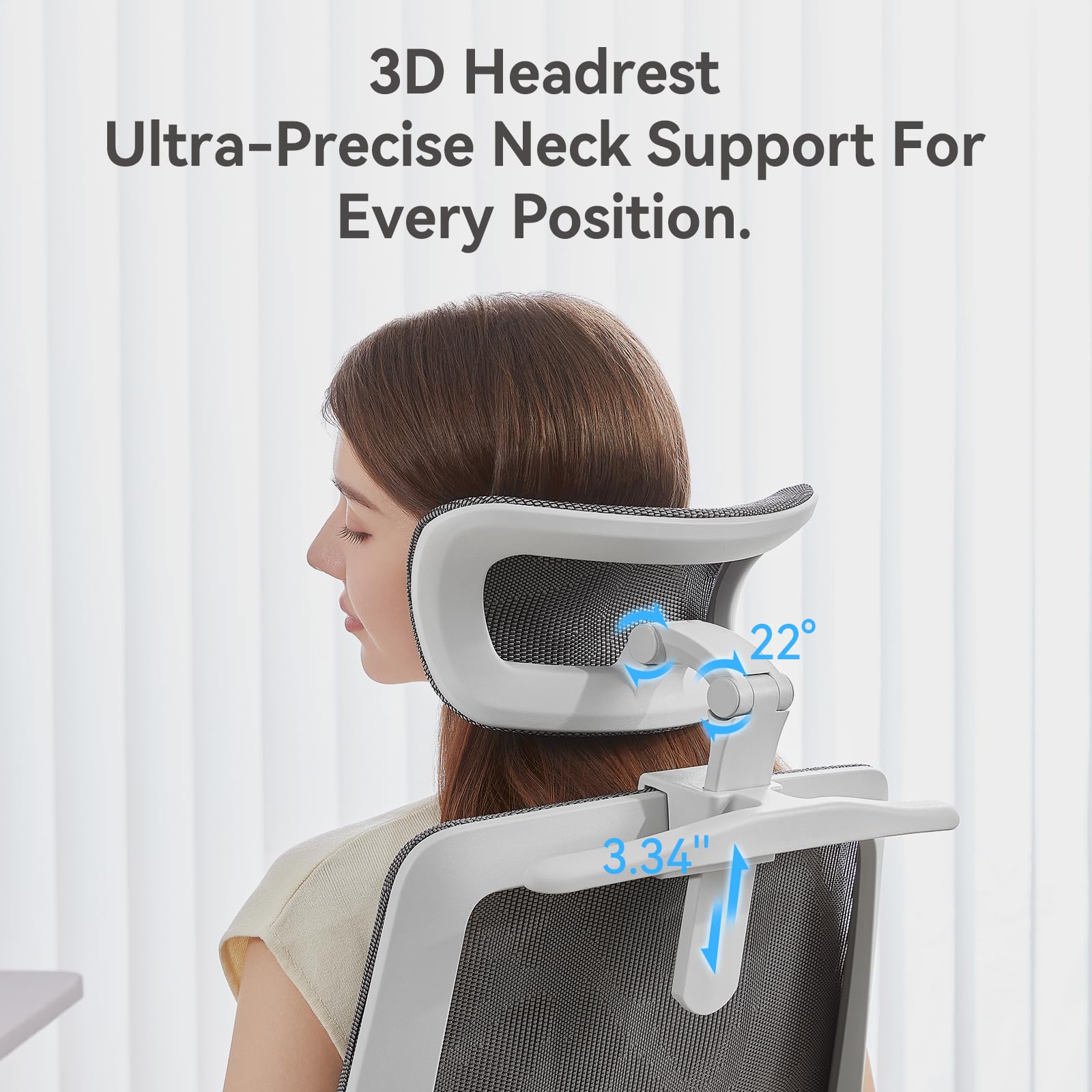 SIHOO M59AS Ergonomic Office Chair, Desk Chair with 3D Coordinated Flip-up Armrests, Computer Chair with Dual Back Design and Adaptive Dynamic Lumbar