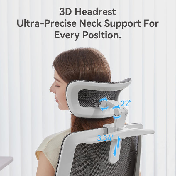 SIHOO M59AS Ergonomic Office Chair, Desk Chair with 3D Coordinated Flip-up Armrests, Computer Chair with Dual Back Design and Adaptive Dynamic Lumbar