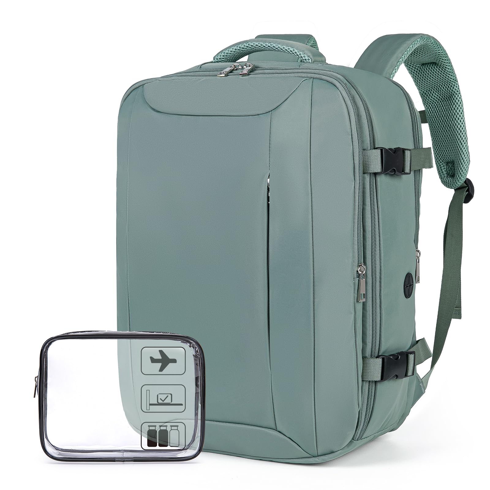 for Easyjet Cabin Bag 45x36x20, Travel Backpack with TSA Approved Clear Bag, Carry-ons Cabin Backpack for Travelling Underseat Cabin Bag Laptop Backpacks Luggage Set